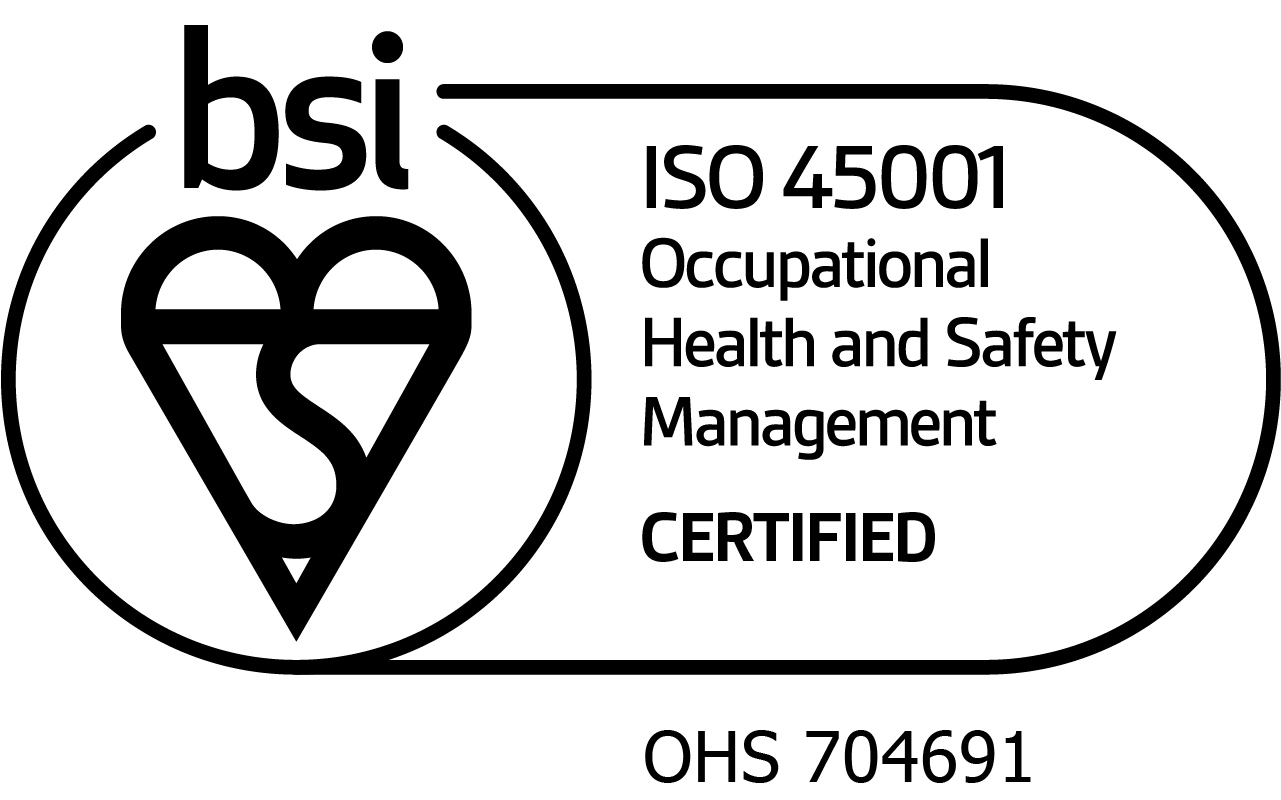 BSI ISO 45001 Occupational Health and Safety Management Systems Accreditation Logo