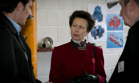Princess Anne & Mr. Terry Newby(Site Director): With Tom Salmon, Oil & Gas Proposals Engineer