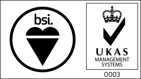 BSI and UKAS certification badges
